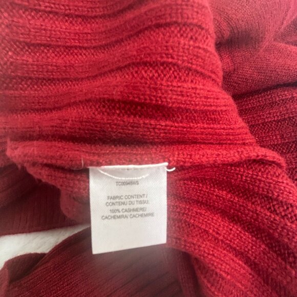 Derek Lam 10 Crosby Womens Red Ribbed Cashmere Turtleneck Sweater XS Pullover - Picture 4 of 8